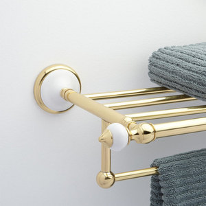 SH413149 Adelaide Towel Rack Bathroom Accessory - Polished Brass SH413149 Adelaide Towel Rack Bathroom Accessory - Polished Brass