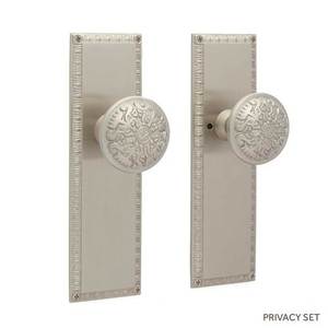 SH410434 Bachelet Privacy Knob Interior Door Hardware - Brushed Nickel SH410434 Bachelet Privacy Knob Interior Door Hardware - Brushed Nickel
