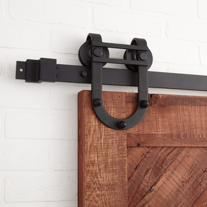SH429958 Edwin Barn Door Hardware Interior Door Hardware - Black SH429958 Edwin Barn Door Hardware Interior Door Hardware - Black