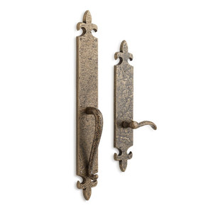 SH441485 Cousteau Dummy Lever Exterior Door Hardware - Antique Brass SH441485 Cousteau Dummy Lever Exterior Door Hardware - Antique Brass