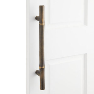 SH445874 Bamboo Door Pull Interior Door Hardware - Antique Brass SH445874 Bamboo Door Pull Interior Door Hardware - Antique Brass