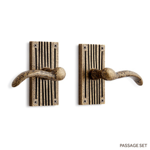SH444557 Shima Passage Lever Interior Door Hardware - Antique Brass SH444557 Shima Passage Lever Interior Door Hardware - Antique Brass