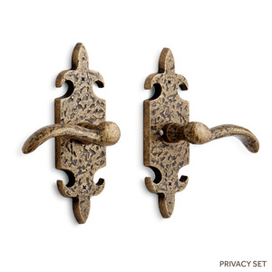 SH444484 Cousteau Privacy Lever Interior Door Hardware - Antique Brass SH444484 Cousteau Privacy Lever Interior Door Hardware - Antique Brass