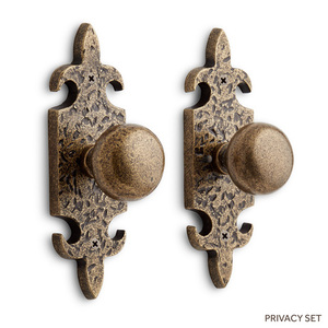 SH444810 Cousteau Privacy Knob Interior Door Hardware - Antique Brass SH444810 Cousteau Privacy Knob Interior Door Hardware - Antique Brass