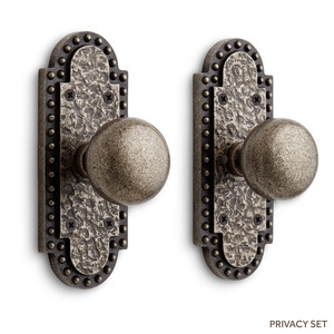 SH444461 Marconi Privacy Knob Interior Door Hardware - Antique Pewter SH444461 Marconi Privacy Knob Interior Door Hardware - Antique Pewter