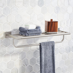 SHHBRKBN Hibiscus Towel Rack Bathroom Accessory - Brushed Nickel SHHBRKBN Hibiscus Towel Rack Bathroom Accessory - Brushed Nickel