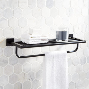 SHHBRKMB Hibiscus Towel Rack Bathroom Accessory - Matte Black SHHBRKMB Hibiscus Towel Rack Bathroom Accessory - Matte Black