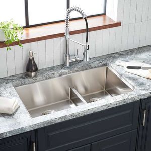 SHORURB3218L Ortega Stainless Steel Undermount - Double Bowl Kitchen Sink - Stainless Steel SHORURB3218L Ortega Stainless Steel Undermount - Double Bowl Kitchen Sink - Stainless Steel