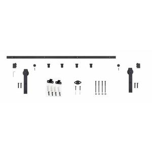 HBD5000X60BK Barn Door Hardware Interior Door Hardware - Black HBD5000X60BK Barn Door Hardware Interior Door Hardware - Black