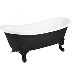 S443754 Lena Unique Size Soaking Tub - White/Black/Black S443754 Lena Unique Size Soaking Tub - White/Black/Black