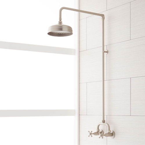 370007 Baudette Two Handle Shower Faucet Brushed Nickel At