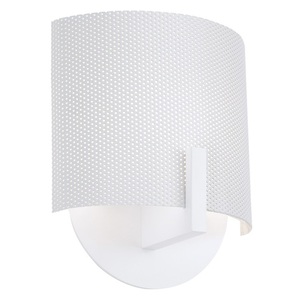 S172803P Scudo 1 Bulb Wall Sconce - Satin White S172803P Scudo 1 Bulb Wall Sconce - Satin White
