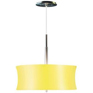 S313710Y Lightweights Drum Pendant Pendant Light - Satin Aluminum / Yellow S313710Y Lightweights Drum Pendant Pendant Light - Satin Aluminum / Yellow