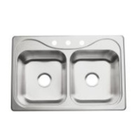 Double Bowl Kitchen Sink 33'' x 22'' x 8'' Double Bowl Kitchen Sink 33'' x 22'' x 8''