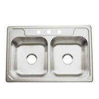 Double Bowl Kitchen Sink 33'' x 22'' x 8'' Double Bowl Kitchen Sink 33'' x 22'' x 8''