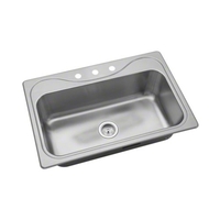Single Bowl Sinks 33'' x 22'' x 9-1/4 Single Bowl Sinks 33'' x 22'' x 9-1/4