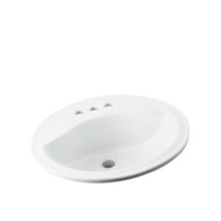 Self-Rimming Bathroom Sink 20 x 17 x 8 Self-Rimming Bathroom Sink 20 x 17 x 8