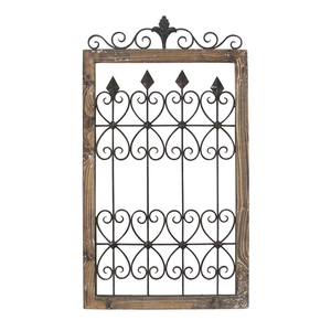 SI1291033 Wall Art Wall Decor - Bleached Wood / Blackened Iron SI1291033 Wall Art Wall Decor - Bleached Wood / Blackened Iron