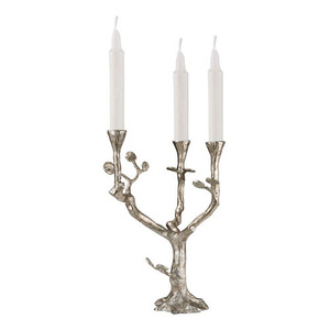 SI148023 Bramble Candle Holder Accent - Silver Leaf SI148023 Bramble Candle Holder Accent - Silver Leaf