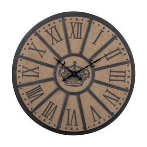 SI5110012 Wall Clock - Linen / Black SI5110012 Wall Clock - Linen / Black