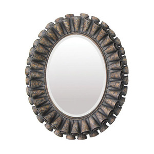 SI550027M Oval Mirror - Ruffled Oval In Humbolt Finish SI550027M Oval Mirror - Ruffled Oval In Humbolt Finish