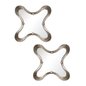 SI6050680 Unique Shape Mirror - Ciaro In Antique Silver SI6050680 Unique Shape Mirror - Ciaro In Antique Silver