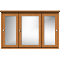 Tri-View Medicine Cabinet 31-1/2 X 6-1/2 X 48 Tri-View Medicine Cabinet 31-1/2 X 6-1/2 X 48