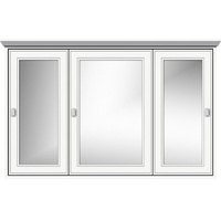 Tri-View Medicine Cabinet 48 x 31-1/2 x 6-1/2