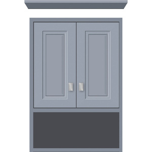 STR56661 Over the Toilet Medicine Cabinet - Satin Silver STR56661 Over the Toilet Medicine Cabinet - Satin Silver