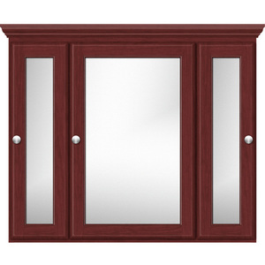 Str76159 Tri View Medicine Cabinet Dark Cherry At Str76159 Tri View Medicine Cabinet Dark Cherry