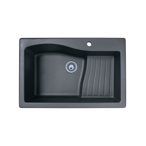 SQZ03322AD077 Ascend White/Color Dual Mount Single Bowl Kitchen Sink - Nero SQZ03322AD077 Ascend White/Color Dual Mount Single Bowl Kitchen Sink - Nero