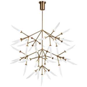 T700SPRGFRLED927 Spur Large Foyer Chandelier Chandelier - Aged Brass T700SPRGFRLED927 Spur Large Foyer Chandelier Chandelier - Aged Brass