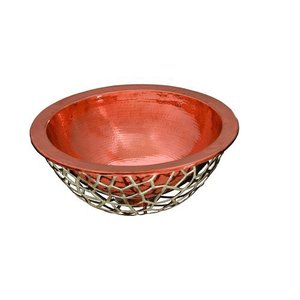 TNPCS Nest Vessel Style Bathroom Sink - Polish Copper / Nickel TNPCS Nest Vessel Style Bathroom Sink - Polish Copper / Nickel