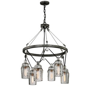TF5996 Citizen Mid Sized Chandelier Chandelier - Graphite / Polished Nickel TF5996 Citizen Mid Sized Chandelier Chandelier - Graphite / Polished Nickel