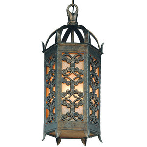 TF9907CG Gables Hanging Hanging Lantern - Charred Gold TF9907CG Gables Hanging Hanging Lantern - Charred Gold